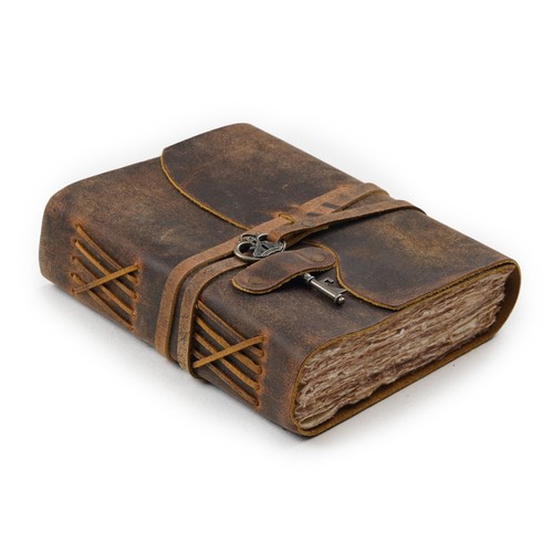 Vintage leather journal - leather,