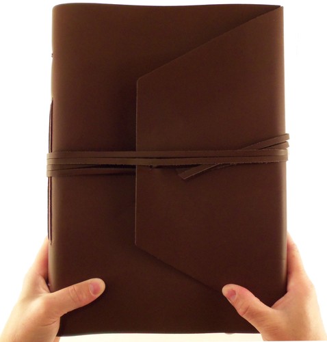 Large genuine leather journal - large,