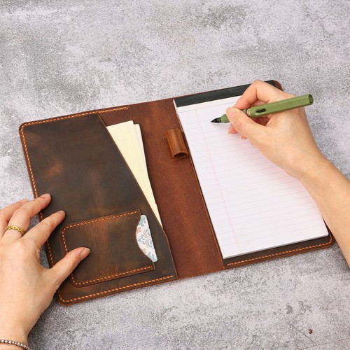 Personalized leather notebook - leather,