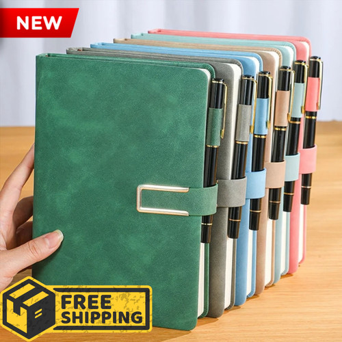 Vintage leather notebook - leather,